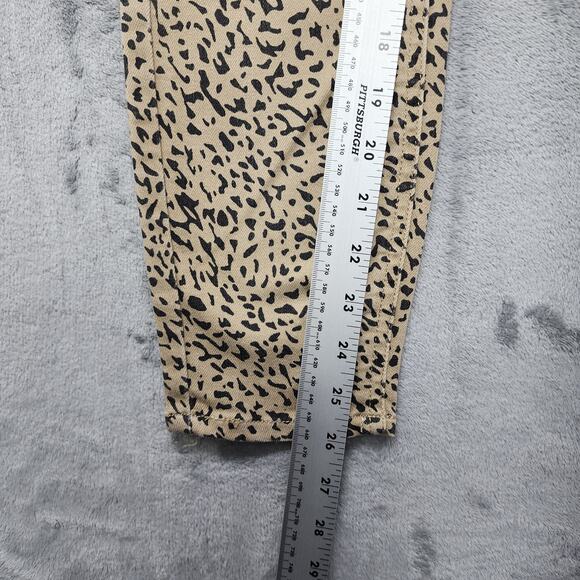 Volcom Jeans Womens 26 Tan Animal Print Liberator High Rise Ankle Stretch Denim - Picture 12 of 14